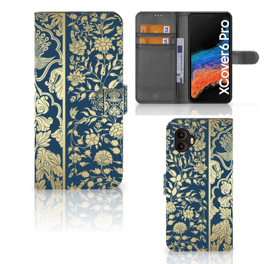 Samsung Galaxy Xcover 6 Pro Hoesje Beige Flowers