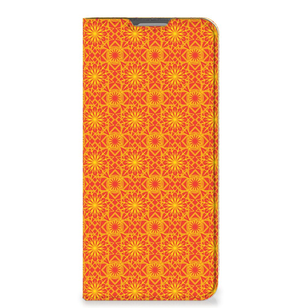 OPPO Reno8 Lite Hoesje met Magneet Batik Oranje - B2C Telecom