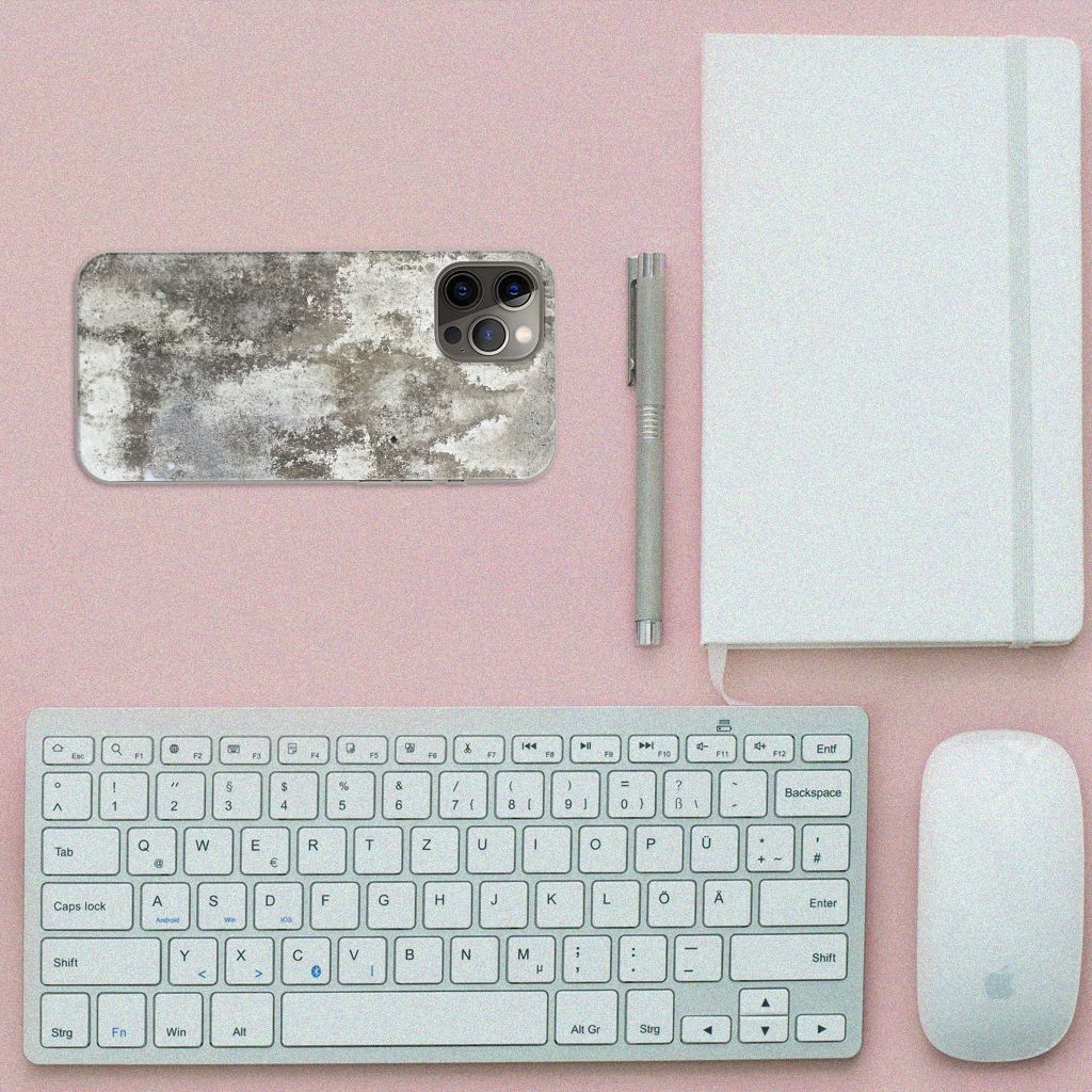 iPhone 12 Pro Max TPU Siliconen Hoesje Beton Print B2C Telecom