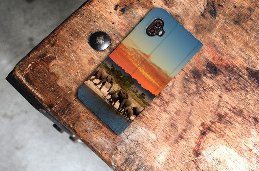 Samsung Galaxy Xcover 6 Pro Hoesje maken Olifanten - B2C Telecom
