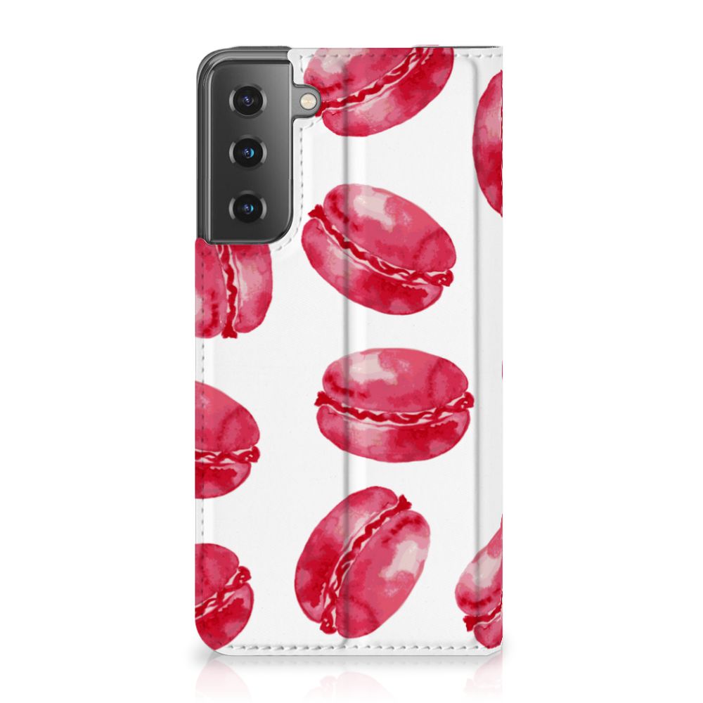 Samsung Galaxy S21 Flip Style Cover Pink Macarons - B2C Telecom