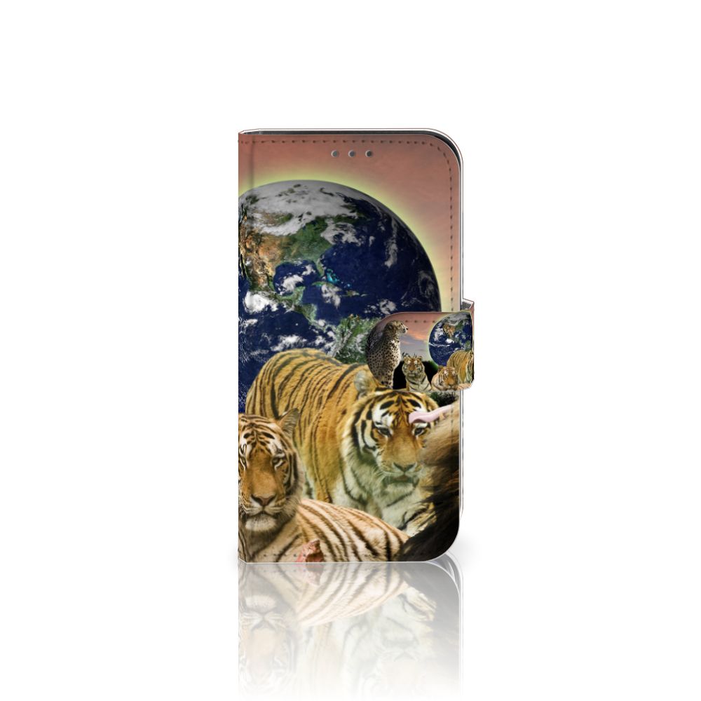 Apple iPhone 12 Mini Telefoonhoesje met Pasjes Roofdieren