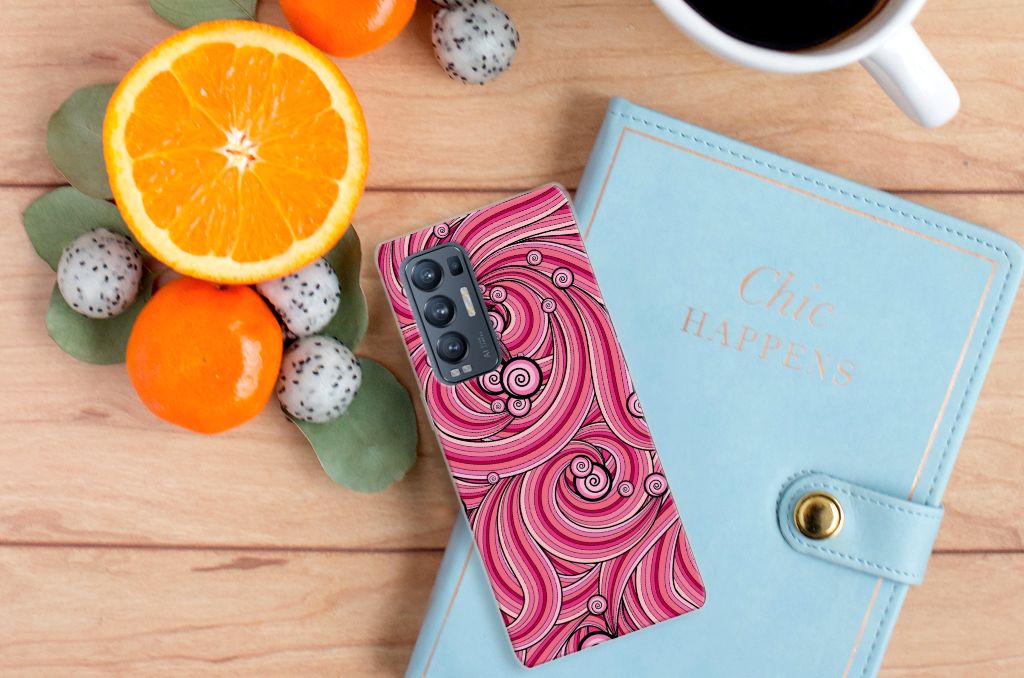 OPPO Find X3 Neo Hoesje maken Swirl Pink B2C Telecom