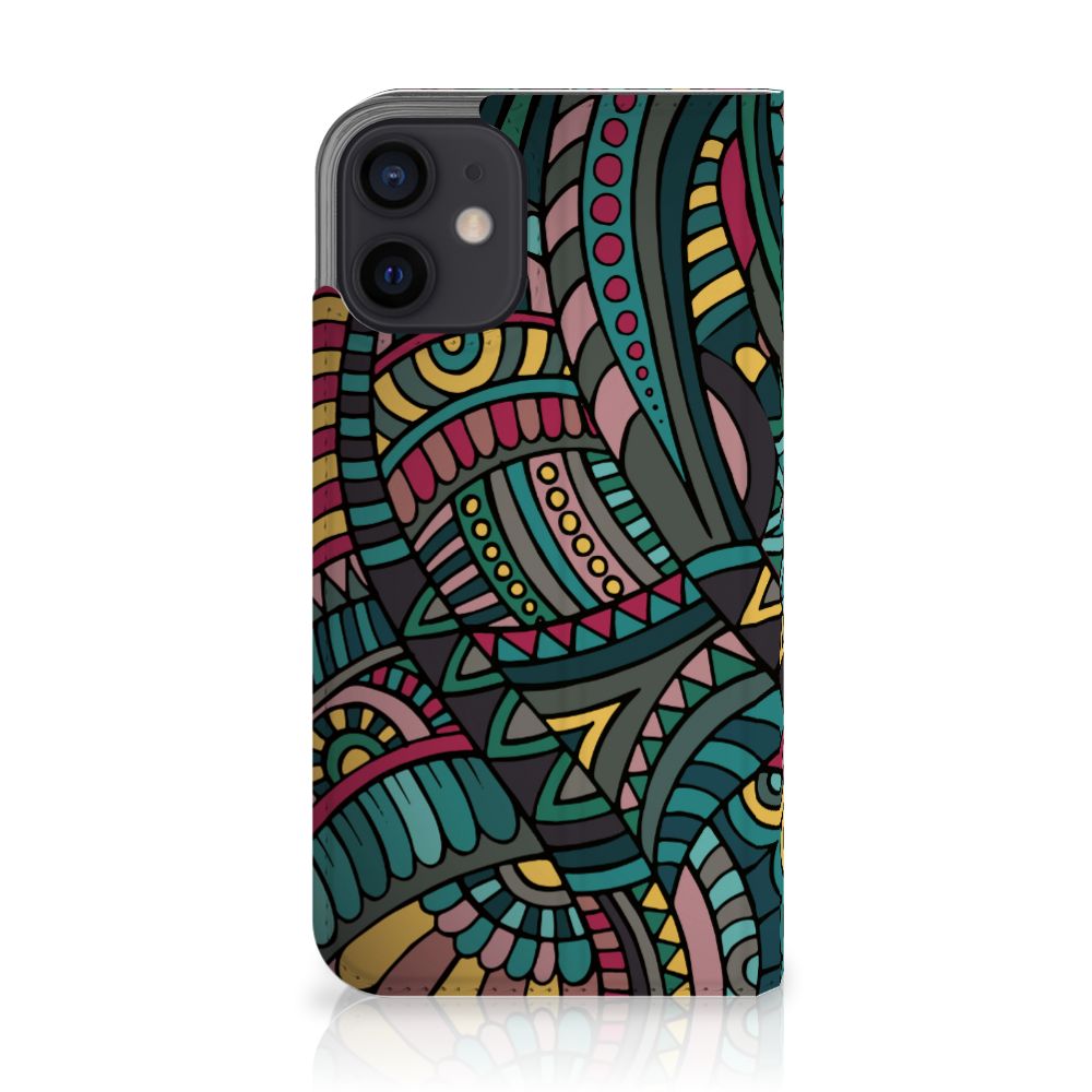 iPhone 12 Mini Hoesje met Magneet Aztec - B2C Telecom