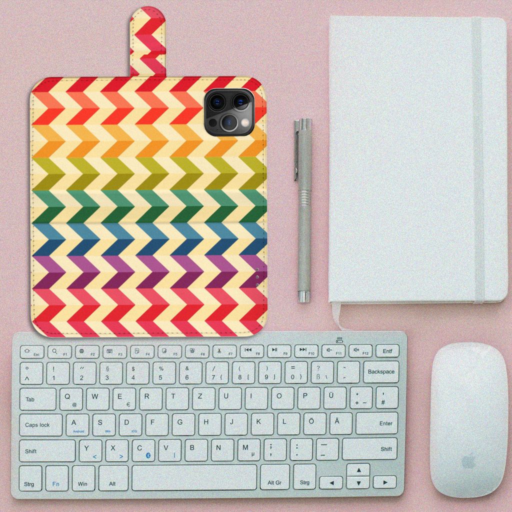 Apple iPhone 12 Pro Max Telefoon Hoesje Zigzag Multi Color