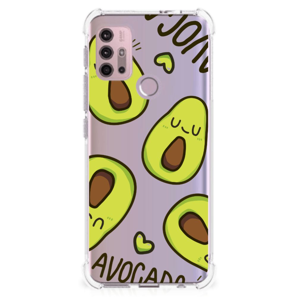 Motorola Moto G30 | G20 | G10 Stevig Bumper Hoesje Avocado Singing