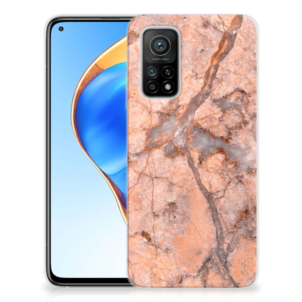 Xiaomi Mi 10T | 10T Pro TPU Siliconen Hoesje Marmer Oranje
