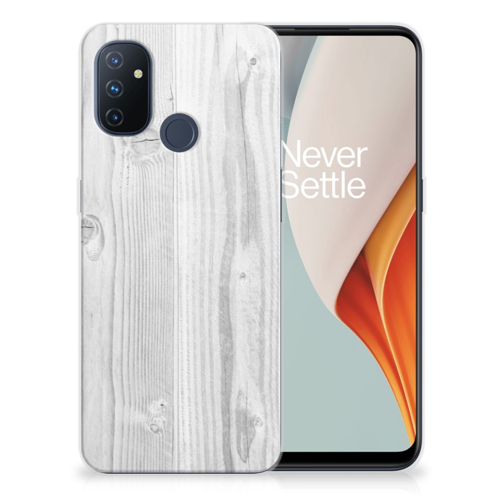 OnePlus Nord N100 Bumper Hoesje White Wood