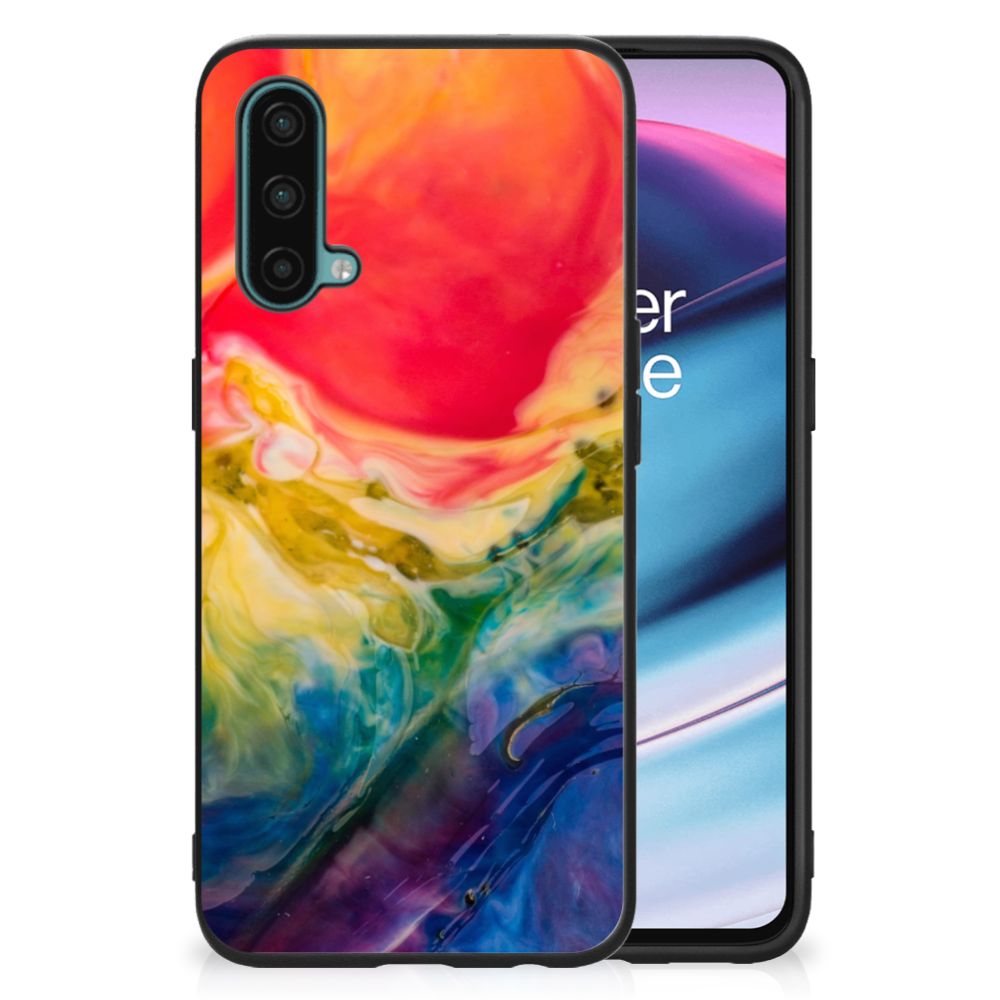 Kleurrijke Telefoonhoesje OnePlus Nord CE 5G Watercolor Dark
