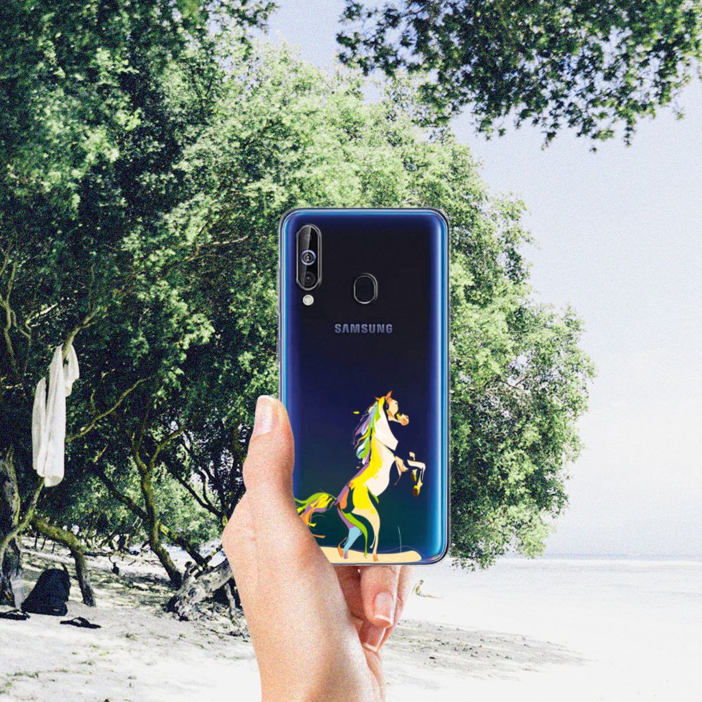 Samsung Galaxy A60 Telefoonhoesje met Naam Horse Color