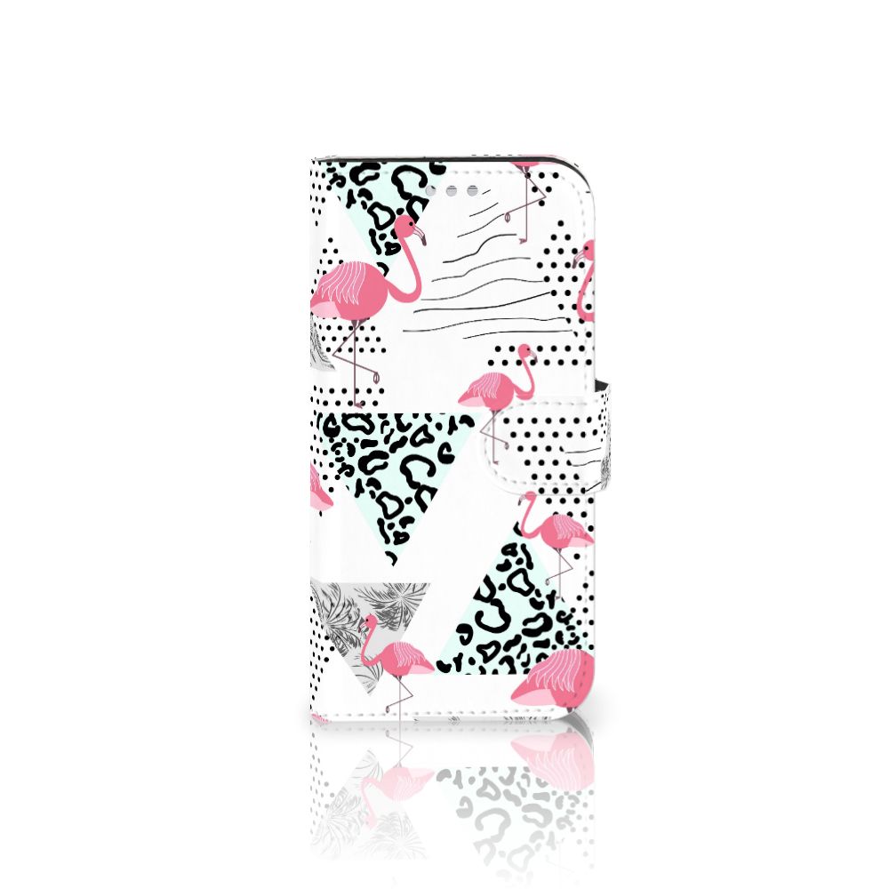 Samsung Galaxy S7 Telefoonhoesje met Pasjes Flamingo Triangle