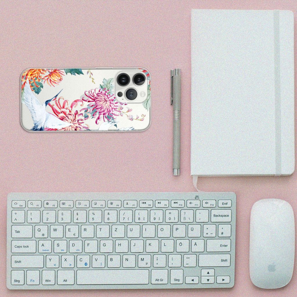 iPhone 13 Pro Max TPU Hoesje Bird Flowers B2C Telecom