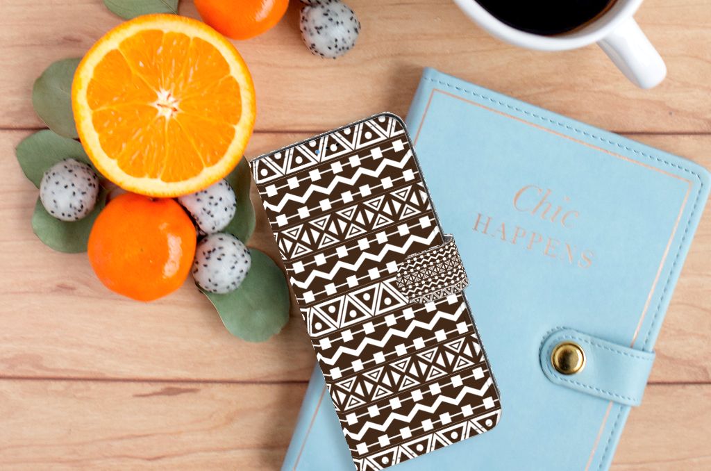 Motorola Moto E20 | E30 | E40 Telefoon Hoesje Aztec Brown