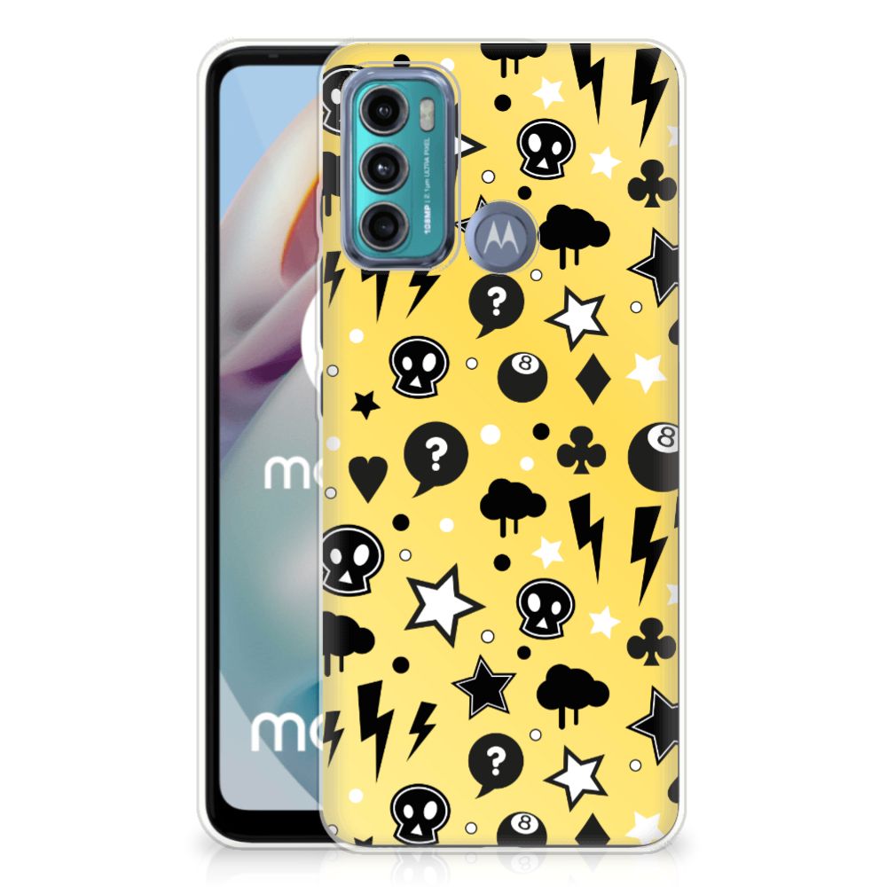 Silicone Back Case Motorola Moto G60 Punk Geel B2C Telecom