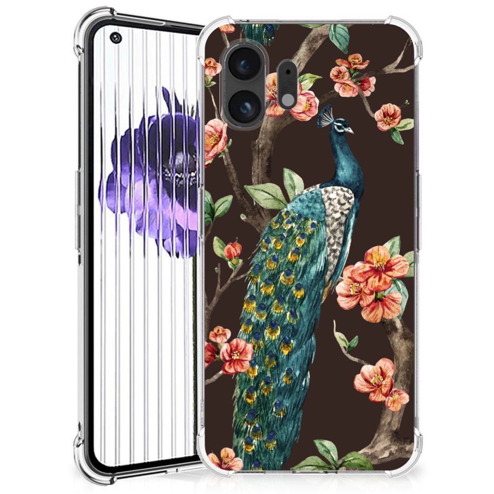 Nothing Phone (2) Case Anti-shock Pauw met Bloemen