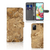 Samsung Galaxy A71 Bookcase Marmer Creme met luxe marmer look en opbergruimte voor pasjes.