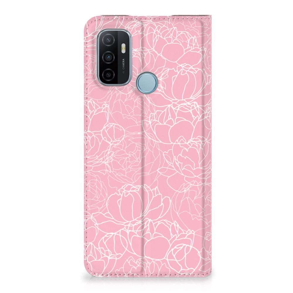 OPPO A53 | A53s Smart Cover White Flowers - B2C Telecom