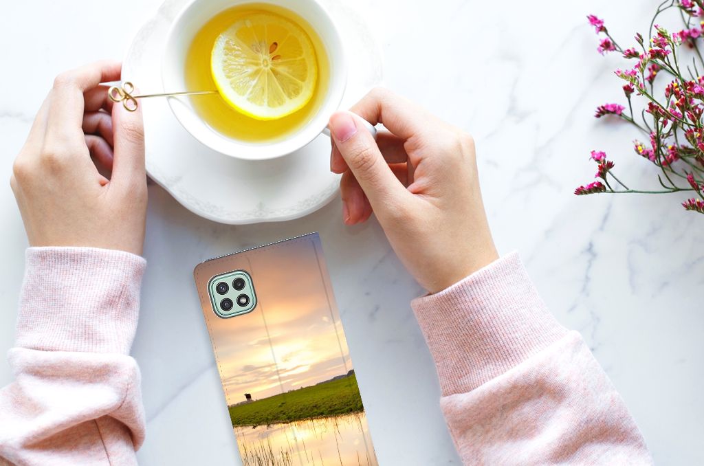 Samsung Galaxy A22 5G Hoesje maken Koe - B2C Telecom