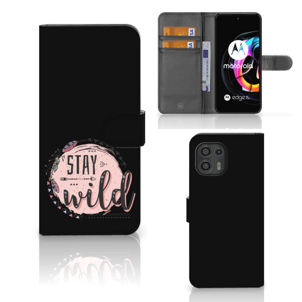 Motorola Edge 20 Lite Leuk Hoesje Boho Stay Wild