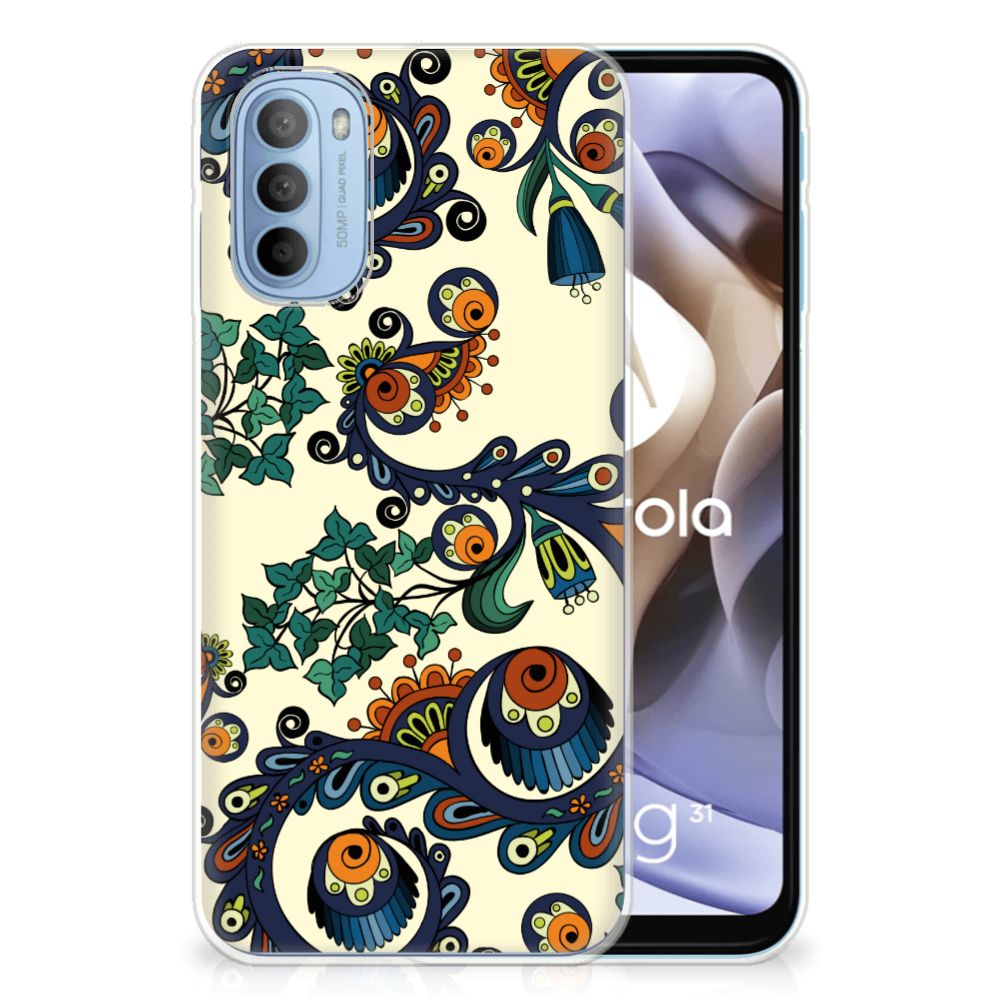 Siliconen Hoesje Motorola Moto G31 | G41 Barok Flower