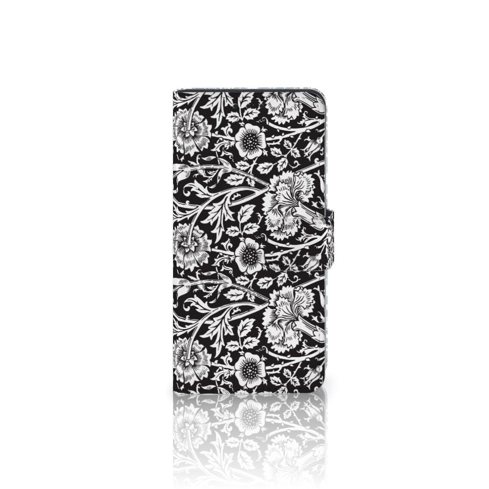 Huawei P40 Hoesje Black Flowers