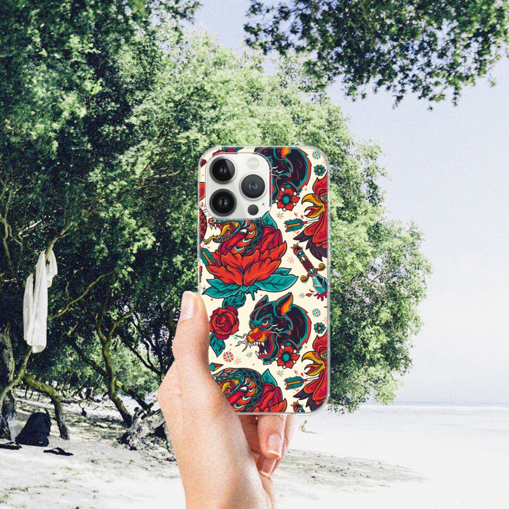 Siliconen Hoesje met foto voor iPhone 13 Pro Max Old Skool B2C Telecom