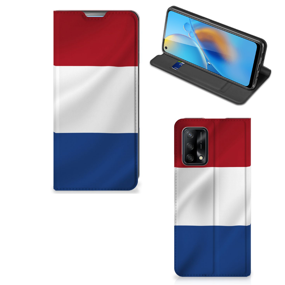 OPPO A74 4G Standcase Nederlandse Vlag - B2C Telecom