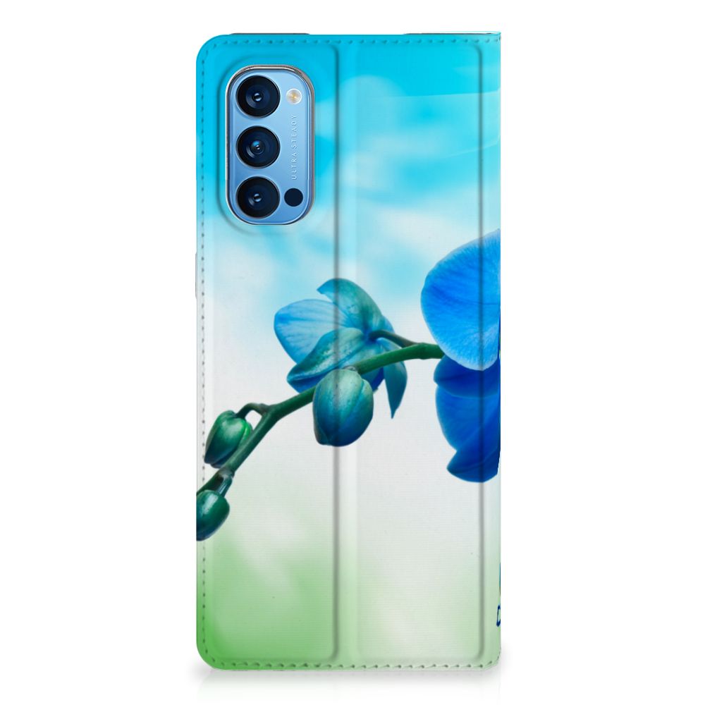 OPPO Reno4 Pro 5G Smart Cover Orchidee Blauw - Cadeau voor je Moeder - B2C Telecom