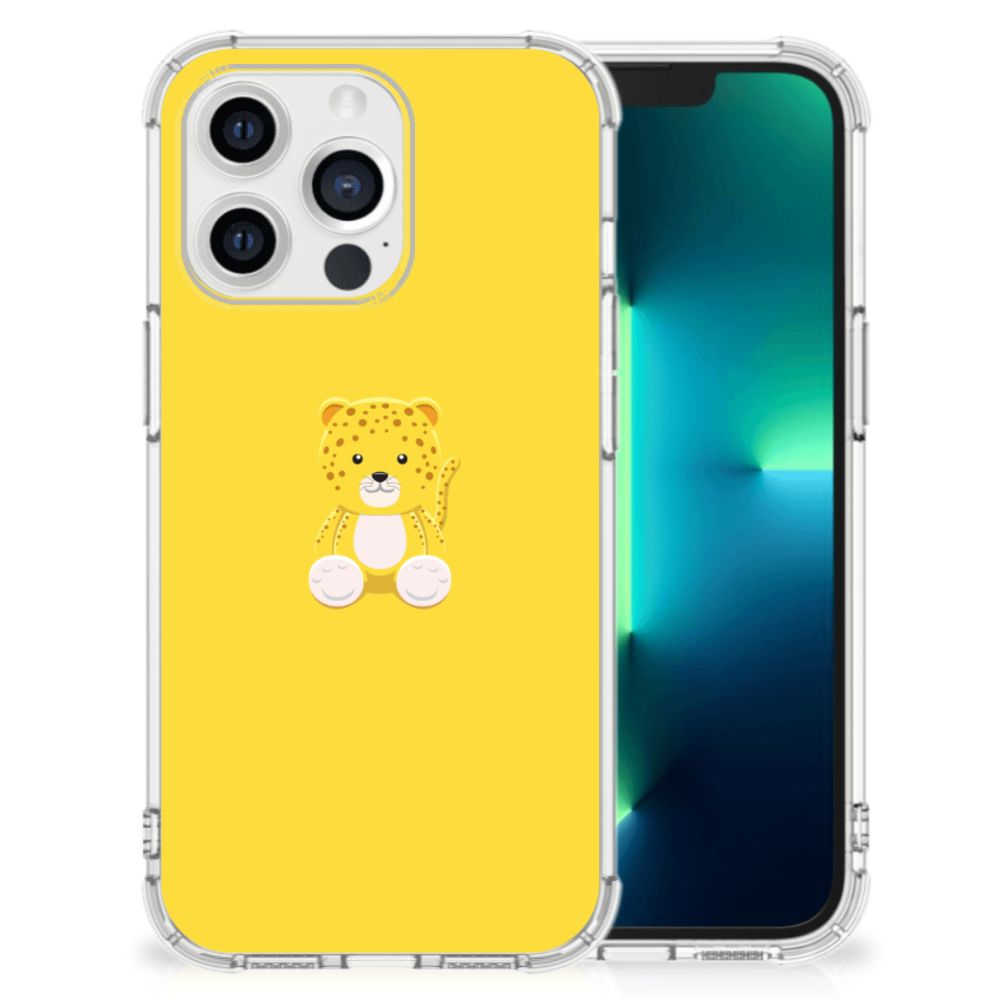 Apple iPhone 13 Pro Stevig Bumper Hoesje Baby Leopard B2C Telecom
