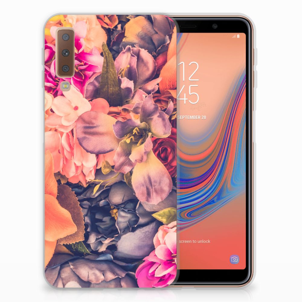 Samsung Galaxy A7 (2018) TPU Case Bosje Bloemen