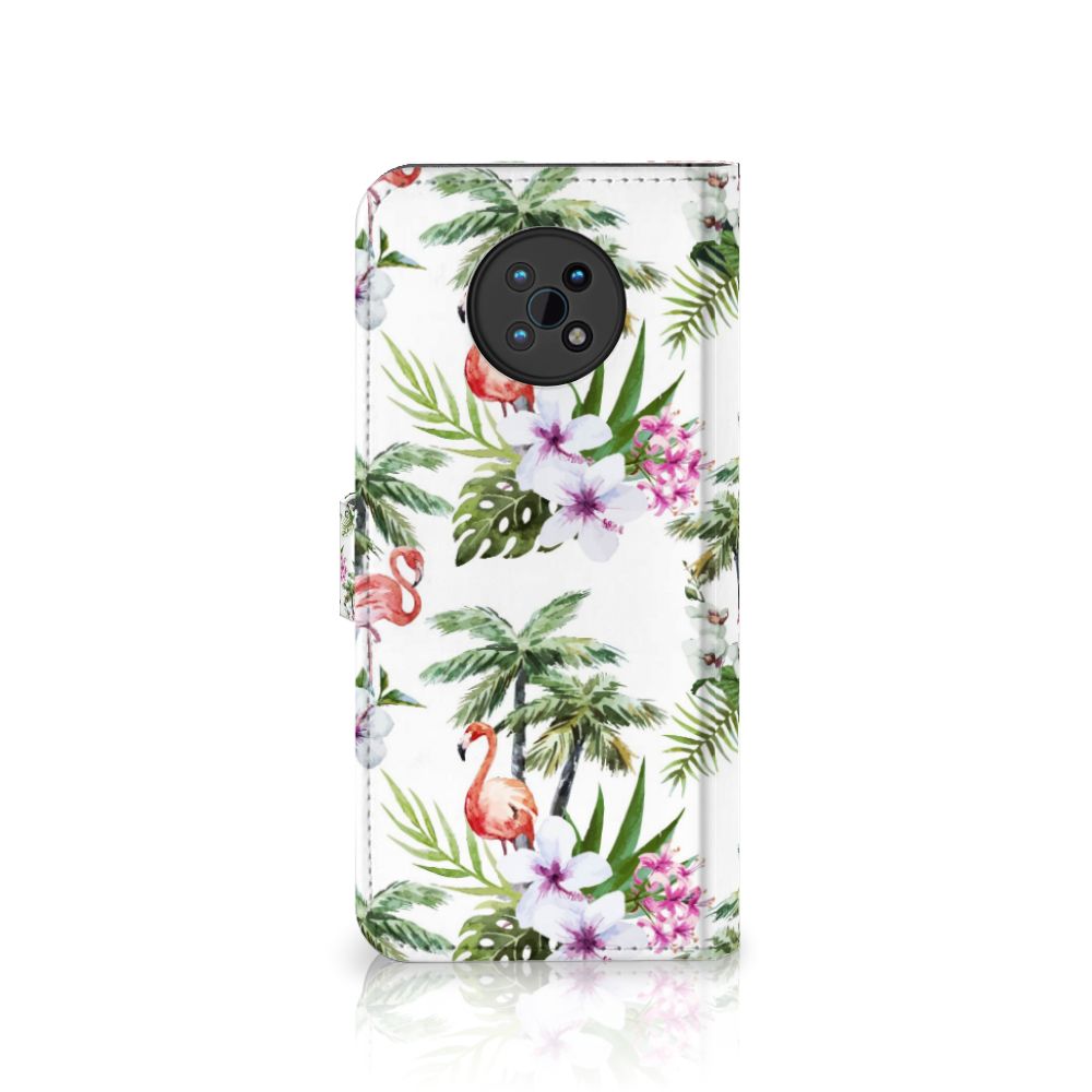 Nokia G50 Telefoonhoesje met Pasjes Flamingo Palms