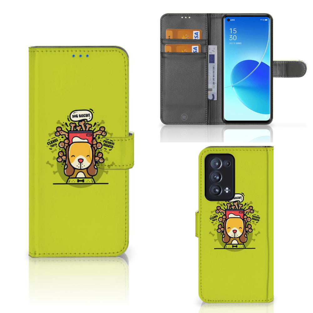 OPPO Reno 6 Pro Plus 5G Leuk Hoesje Doggy Biscuit