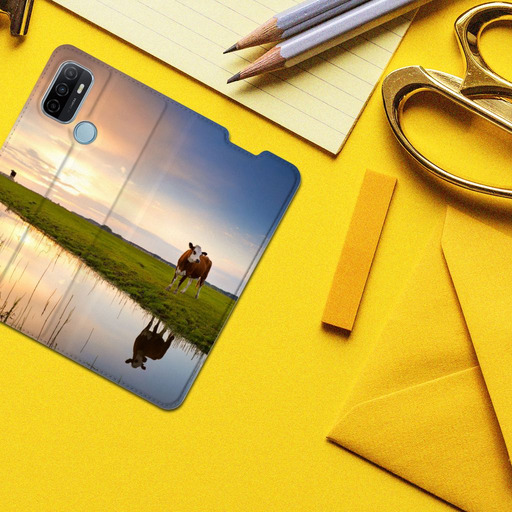 OPPO A53 | A53s Hoesje maken Koe - B2C Telecom