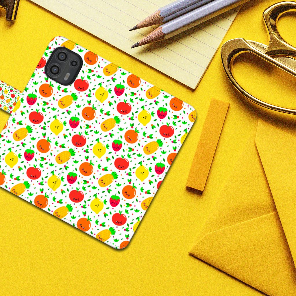 Motorola Edge 20 Lite Book Cover Fruits