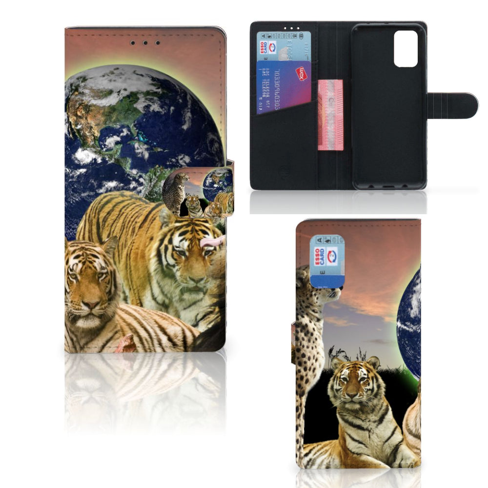 Samsung Galaxy A02s | M02s Telefoonhoesje met Pasjes Roofdieren