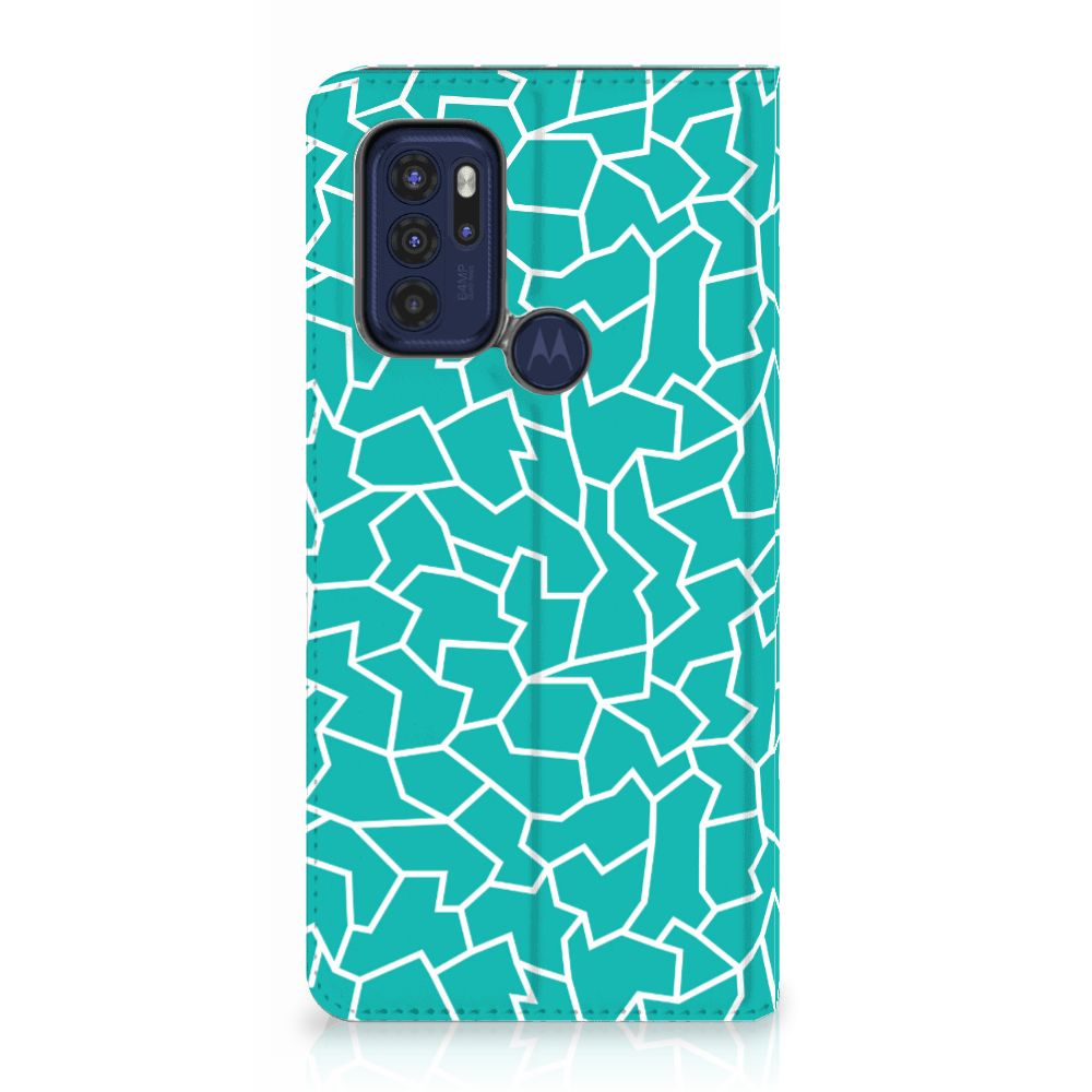 Motorola Moto G60s Bookcase Cracks Blue - B2C Telecom