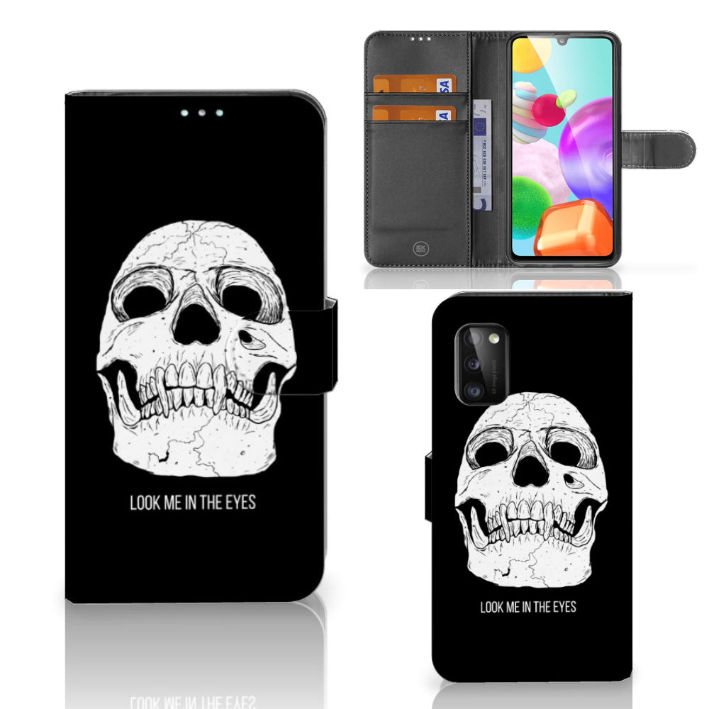 Telefoonhoesje met Naam Samsung Galaxy A41 Skull Eyes