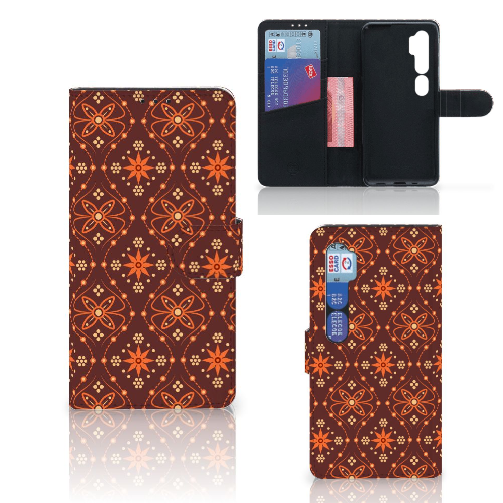 Xiaomi Mi Note 10 Pro Telefoon Hoesje Batik Brown