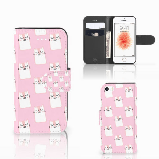 Apple iPhone 5 | 5s | SE Telefoonhoesje met Pasjes Sleeping Cats