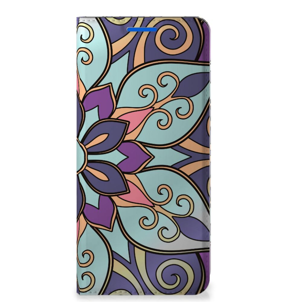 OPPO Reno6 5G Smart Cover Purple Flower