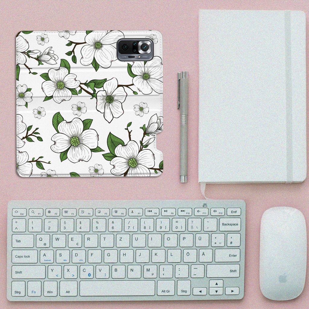 Xiaomi Redmi Note 10 Pro Smart Cover Dogwood Flowers - B2C Telecom