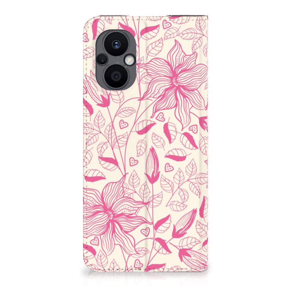 OPPO Reno8 Lite Smart Cover Pink Flowers - B2C Telecom
