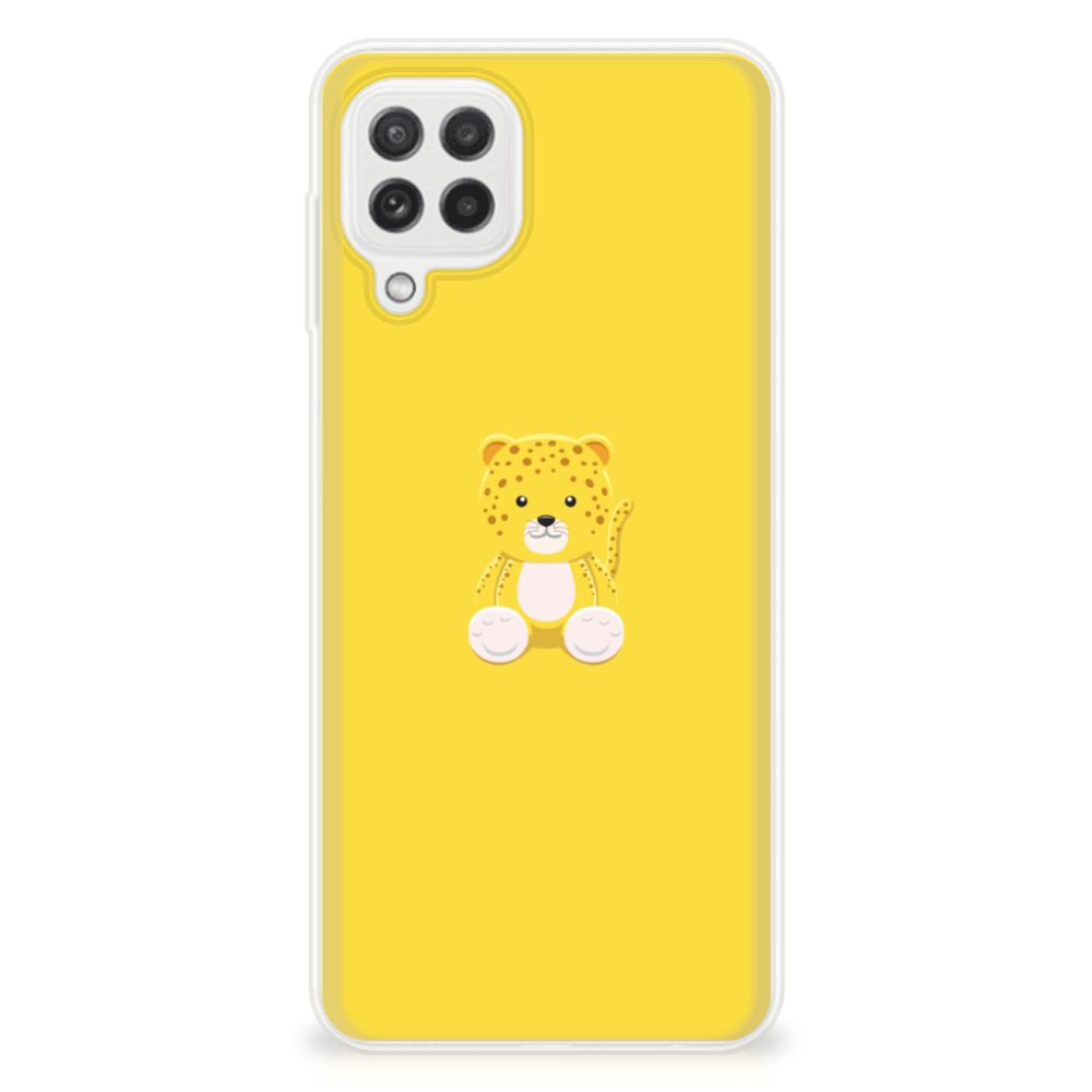 Samsung Galaxy A22 4G | M22 Telefoonhoesje met Naam Baby Leopard B2C Telecom