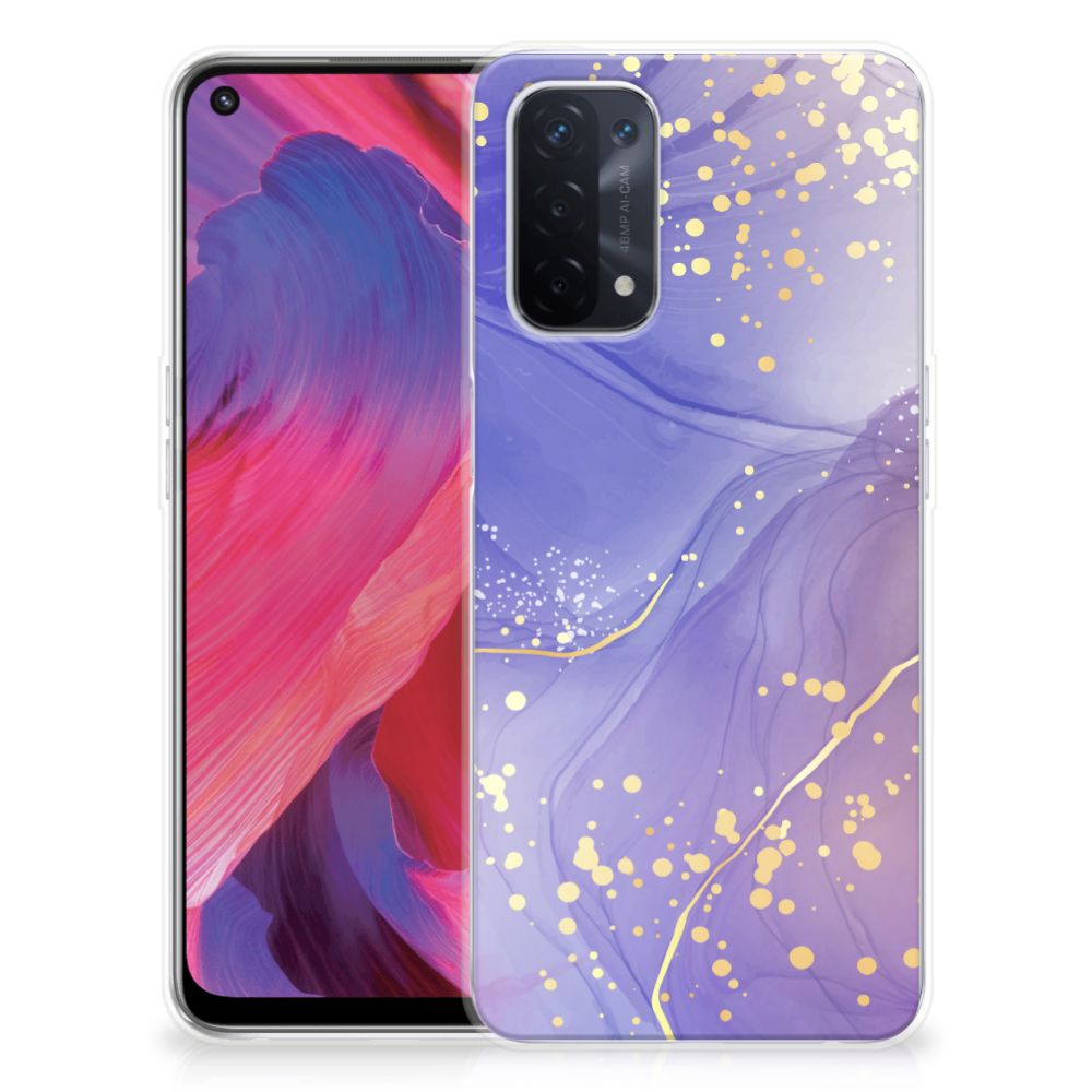 Hoesje maken voor OPPO A74 5G | A54 5G Watercolor Paars