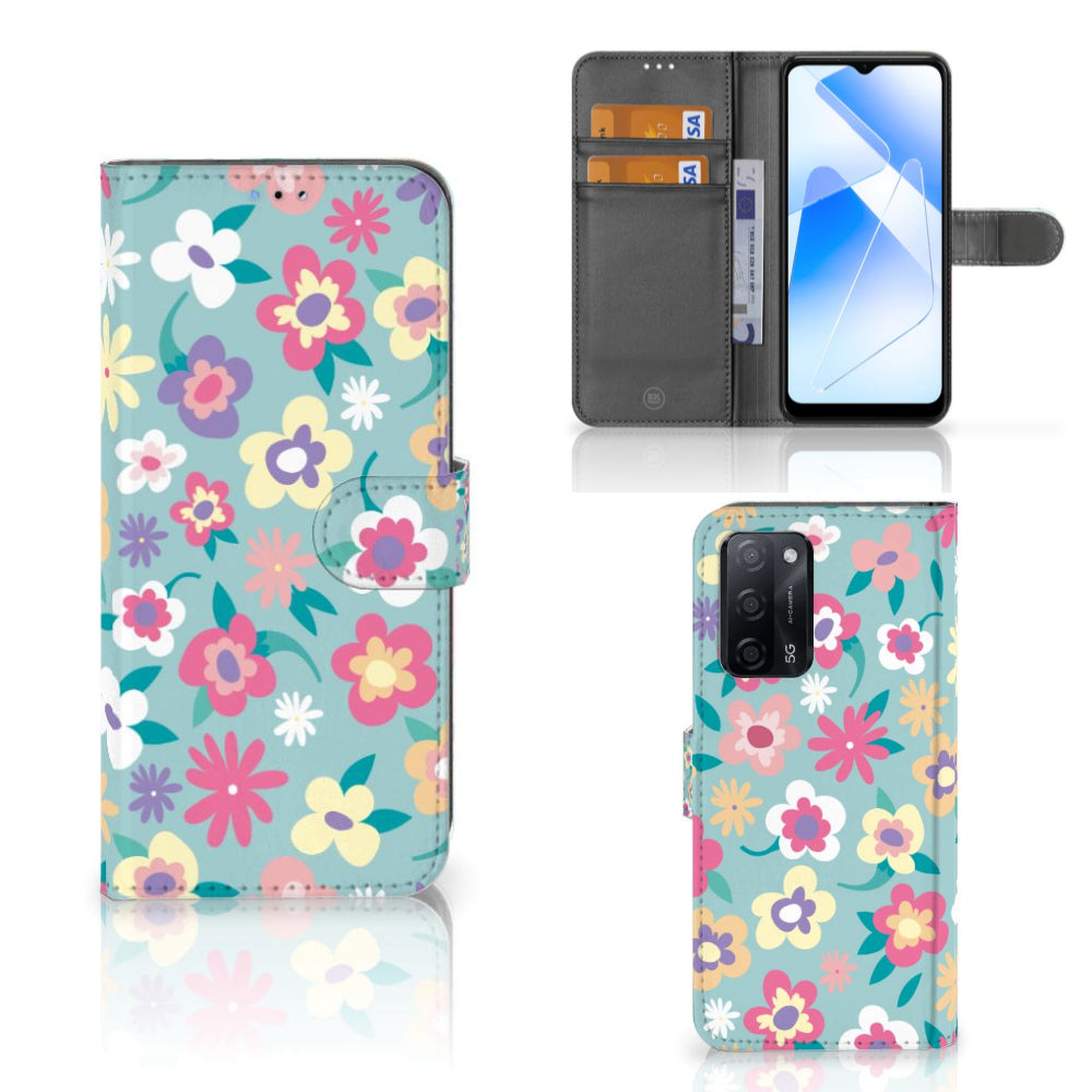 OPPO A16/A16s/A54s Hoesje Flower Power