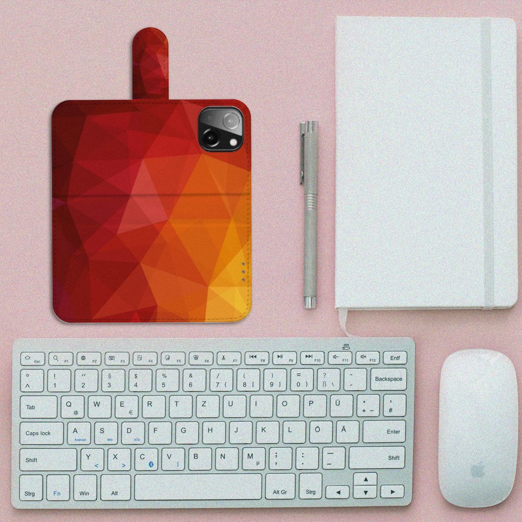 Book Case voor iPhone 13 Mini Polygon Red