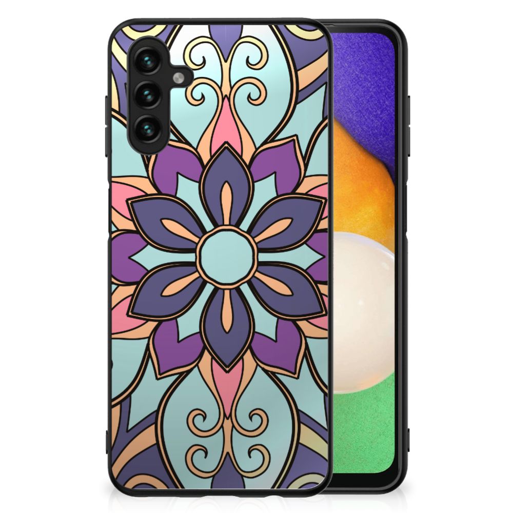 Samsung Galaxy A13 5G | A04s Bloemen Hoesje Purple Flower