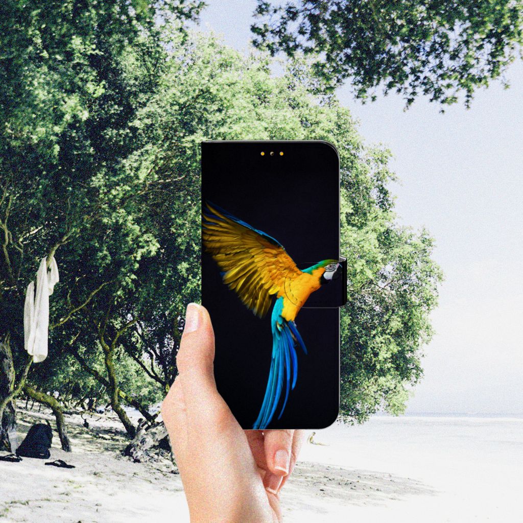Samsung Galaxy M52 Telefoonhoesje met Pasjes Papegaai