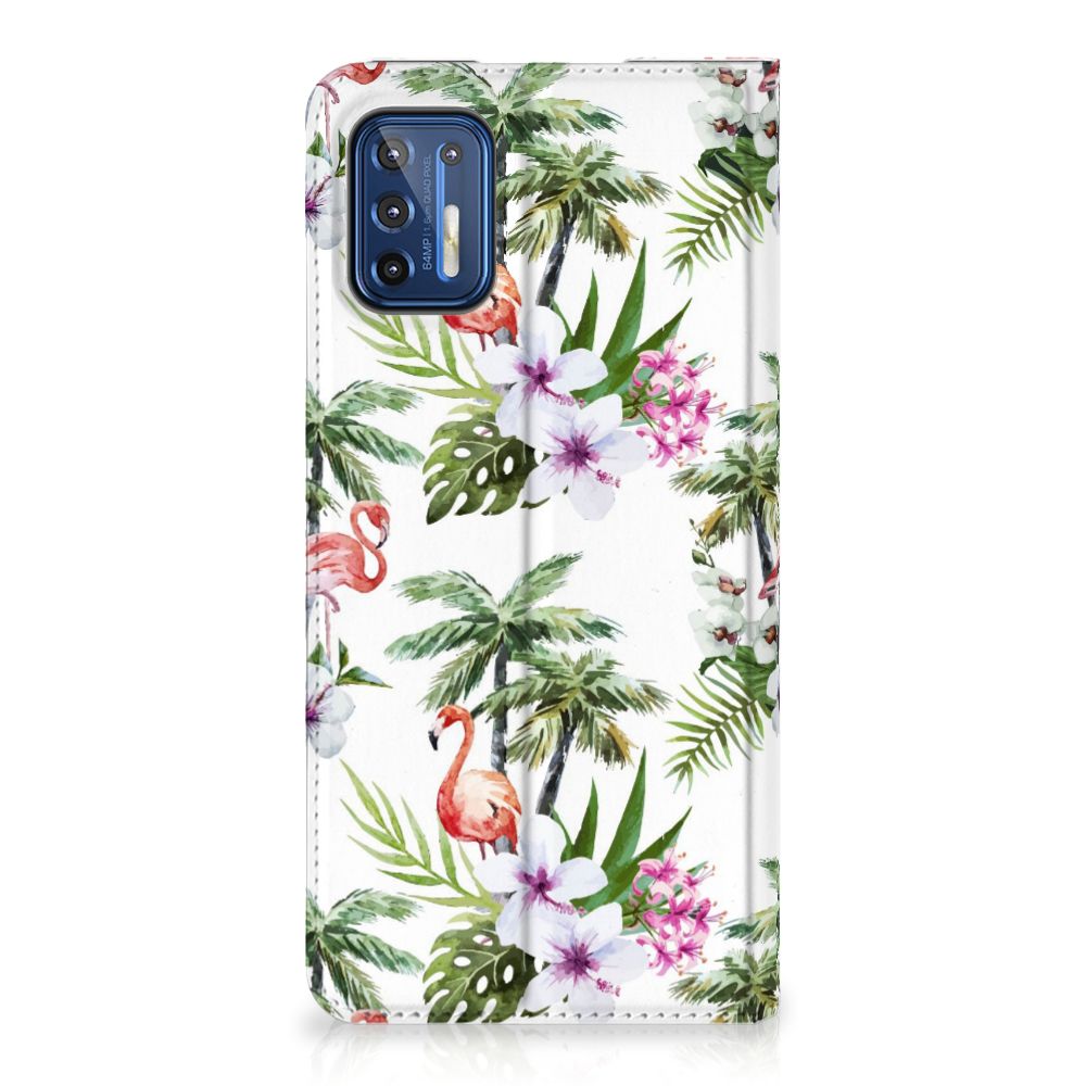 Motorola Moto G9 Plus Hoesje maken Flamingo Palms - B2C Telecom