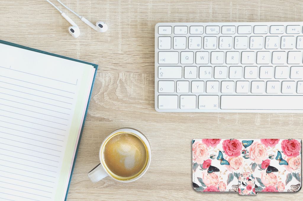 OnePlus Nord N100 Hoesje Butterfly Roses